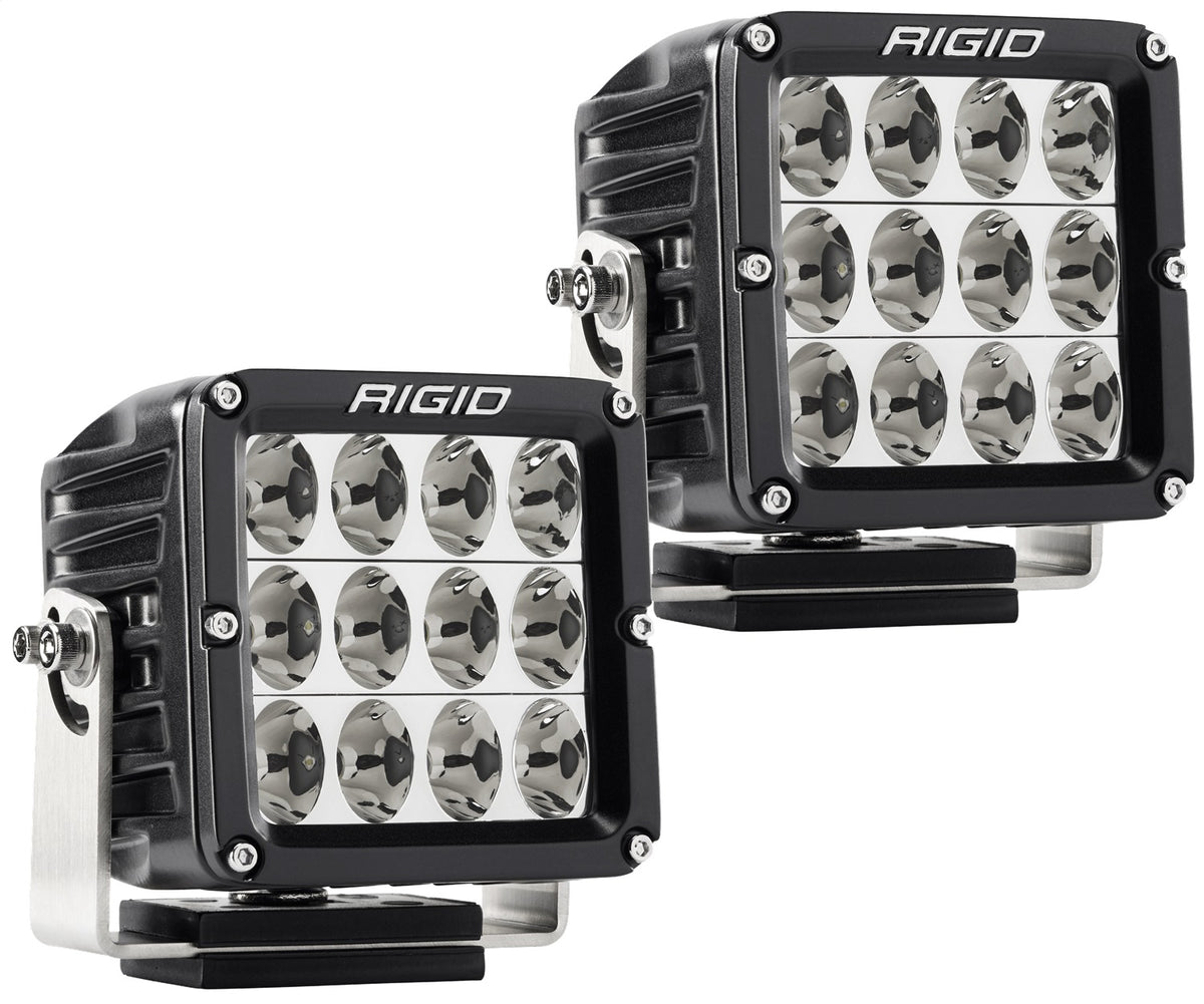 RIGID D-XL PRO LED Light, Driving Optic, Surface Mount, Black Housing, Pair - 322613