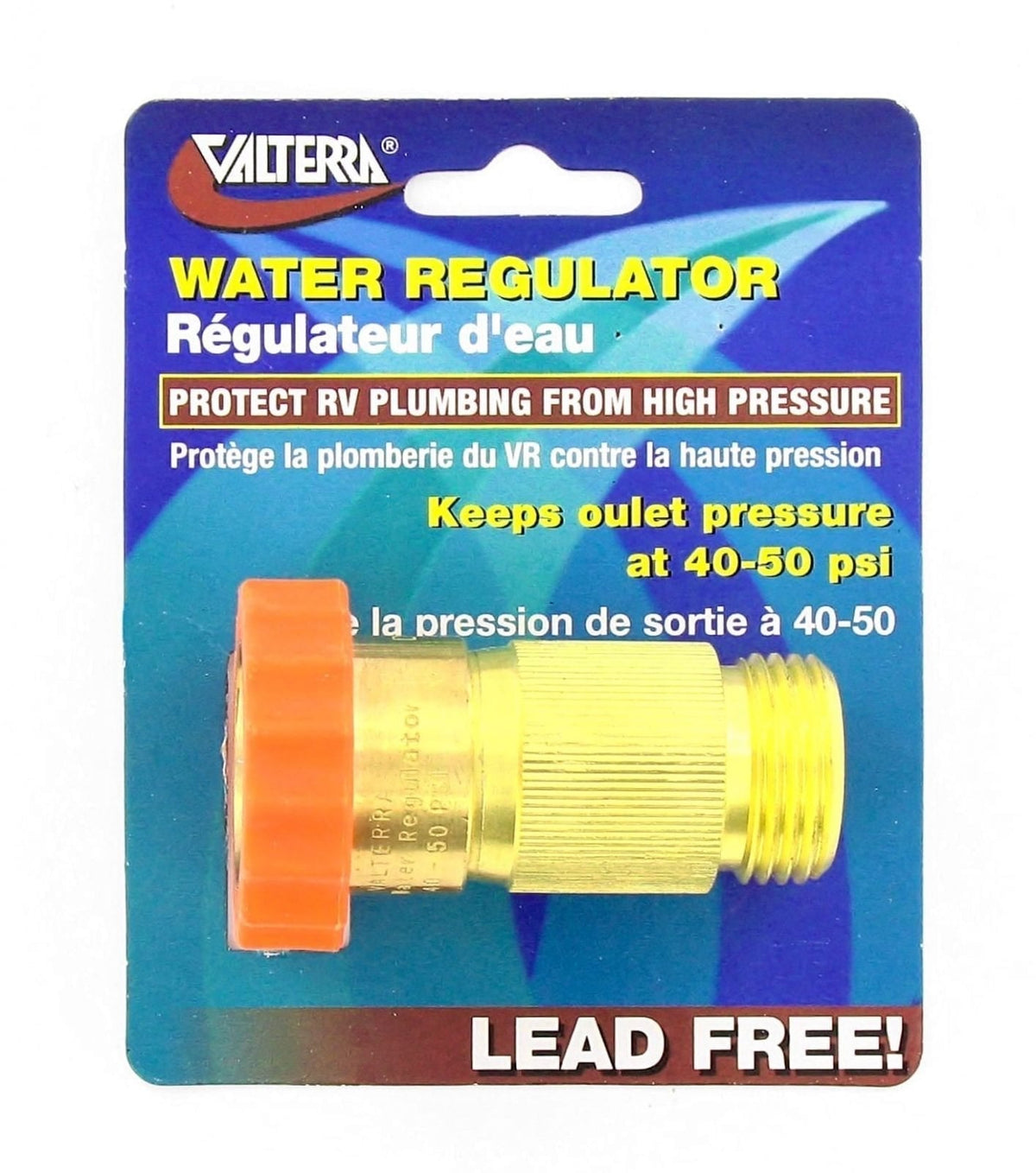 Valterra A01-1120VP Lead-Free Brass RV Water Pressure Regulator - image 1