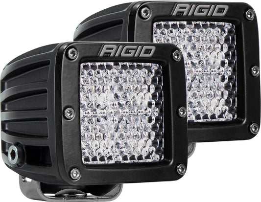 RIGID D-Series PRO LED Light, Diffused Lens, Surface Mount, Pair - 202513