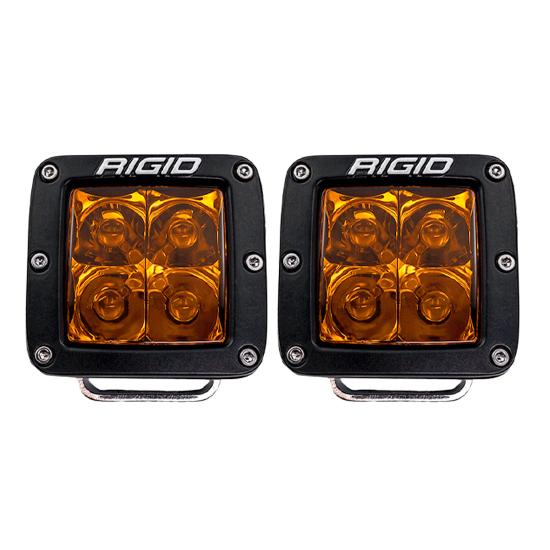 RIGID D-Series Spot with Amber PRO Lens - Pair - 20252