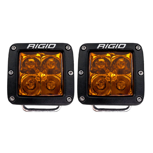 RIGID D-Series Spot with Amber PRO Lens - Pair - 20252