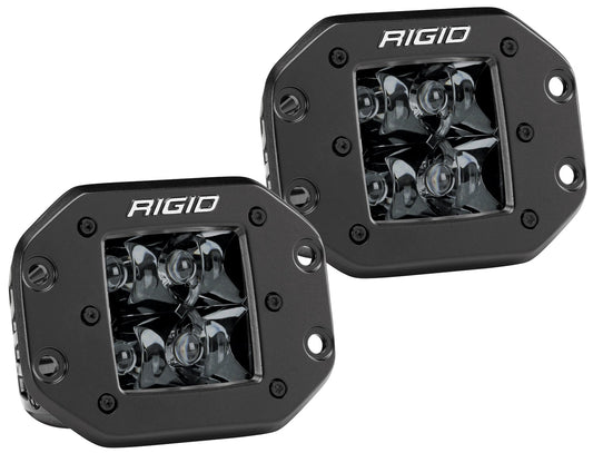 RIGID D-Series PRO Midnight Edition, Spot Optic, Flush Mount, Single - 212213BLK