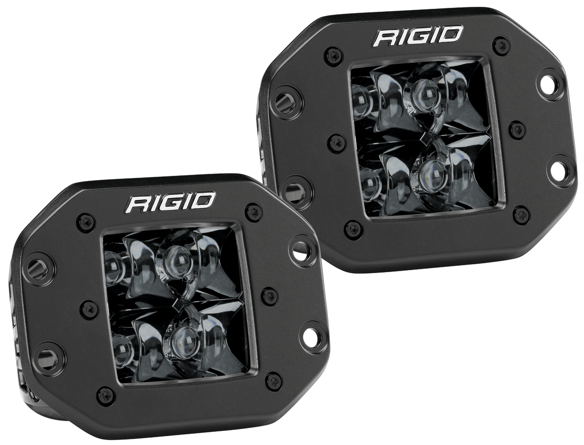 RIGID D-Series PRO Midnight Edition, Spot Optic, Flush Mount, Single - 212213BLK