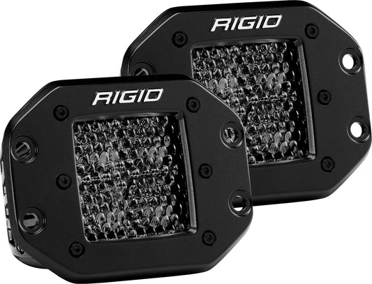 RIGID D-Series PRO Midnight Edition, Spot Diffused, Flush Mount, Pair - 212513BLK