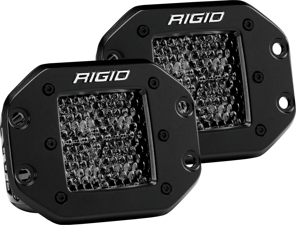 RIGID D-Series PRO Midnight Edition, Spot Diffused, Flush Mount, Pair - 212513BLK