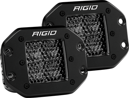 RIGID D-Series PRO Midnight Edition, Spot Diffused, Flush Mount, Pair - 212513BLK