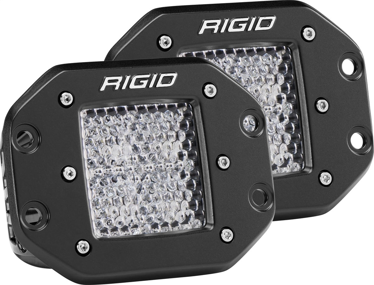 RIGID D-Series PRO LED Light, Diffused Lens, Flush Mount, Pair - 212513