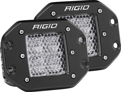 RIGID D-Series PRO LED Light, Diffused Lens, Flush Mount, Pair - 212513