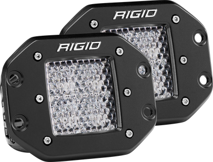 RIGID D-Series PRO LED Light, Diffused Lens, Flush Mount, Pair - 212513