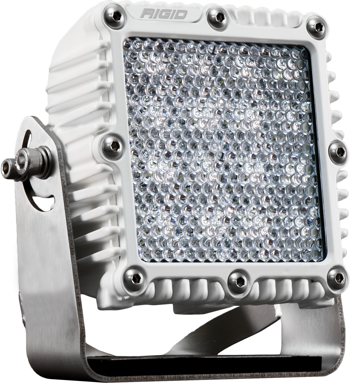 RIGID Q-Series PRO LED Light, Flood Diffused, White Housing, Single - 245513
