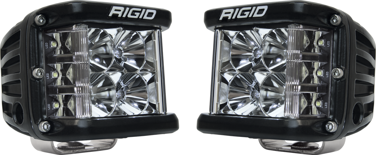 RIGID D-SS PRO Side Shooter, Flood Optic, Surface Mount, Black Housing, Pair - 262113