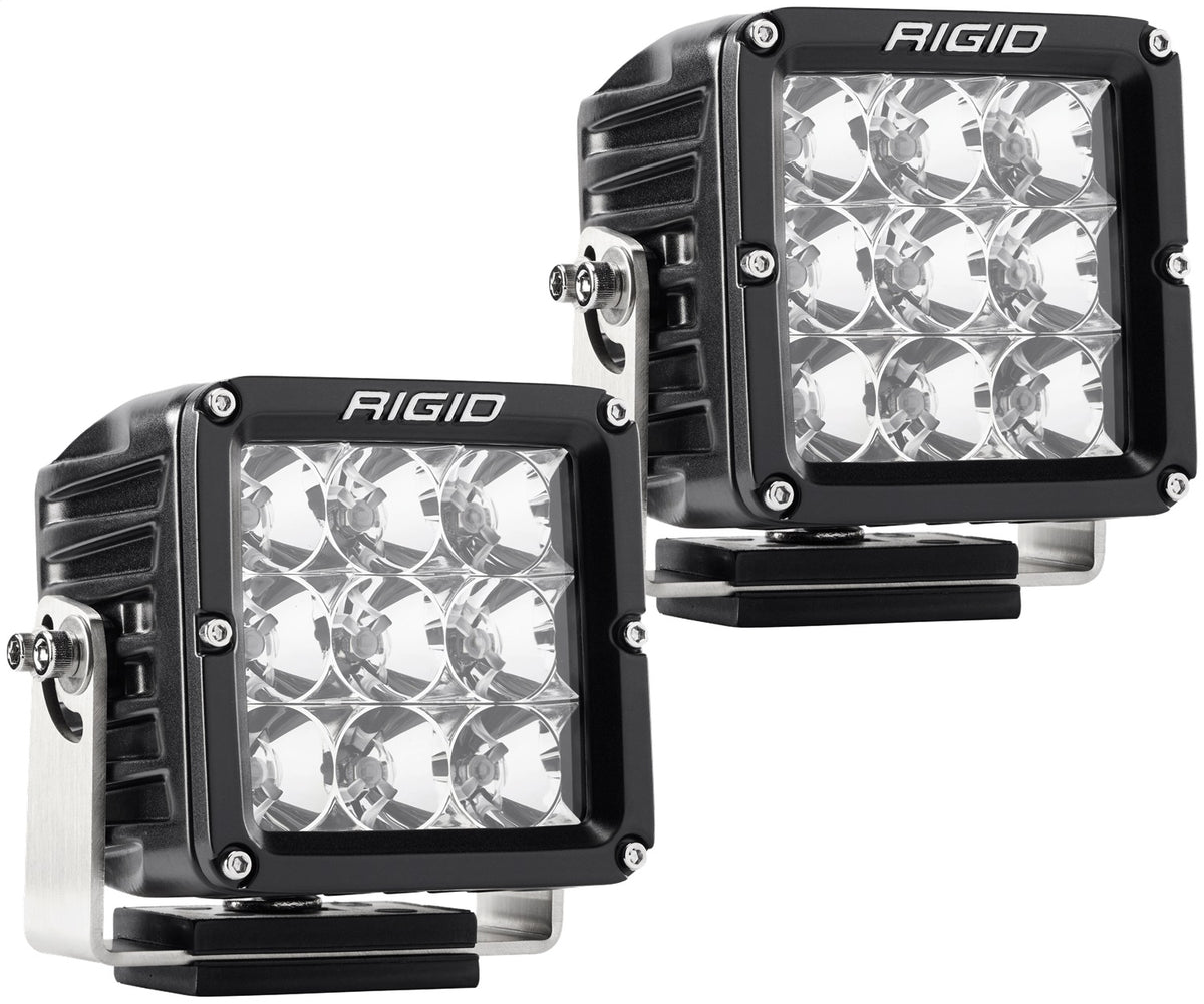 RIGID D-XL PRO LED Light, Flood Optic, Surface Mount, Black Housing, Pair - 322113