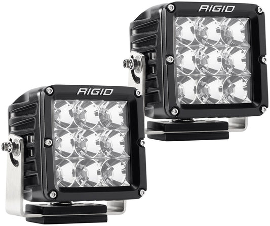 RIGID D-XL PRO LED Light, Flood Optic, Surface Mount, Black Housing, Pair - 322113