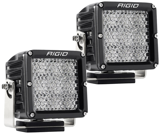 RIGID D-XL PRO LED Light, Flood Diffused, Surface Mount, Black Housing, Pair - 322313