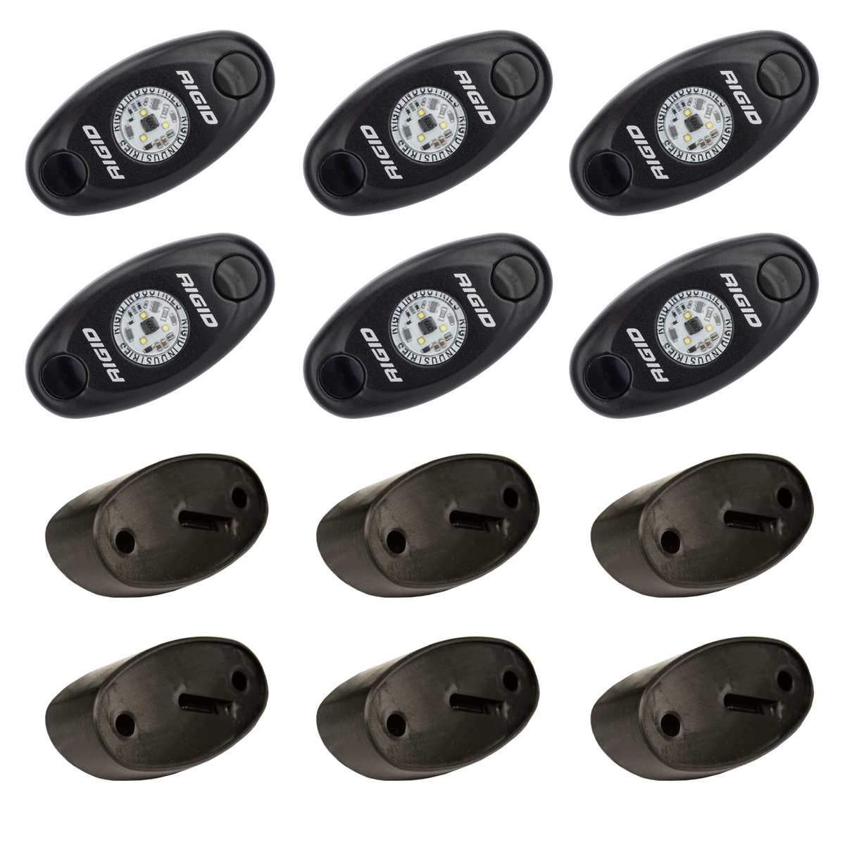 RIGID A-Series LED Universal Rock Light Kit, High Power Red, Set Of 6 - 400263