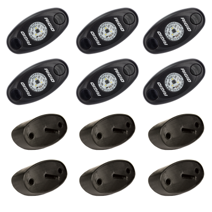 RIGID A-Series LED Universal Rock Light Kit, High Power Red, Set Of 6 - 400263
