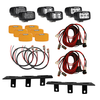 RIGID 2021+ Bronco Mod Bumper Triple SR-M Fog Light Kit - 46731