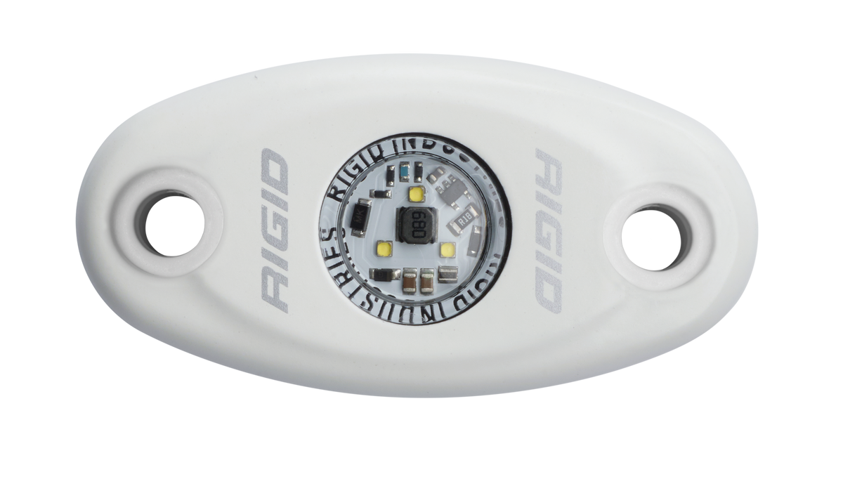 RIGID A-Series LED Light, High Power, Cool White, White Housing, Single - 480213