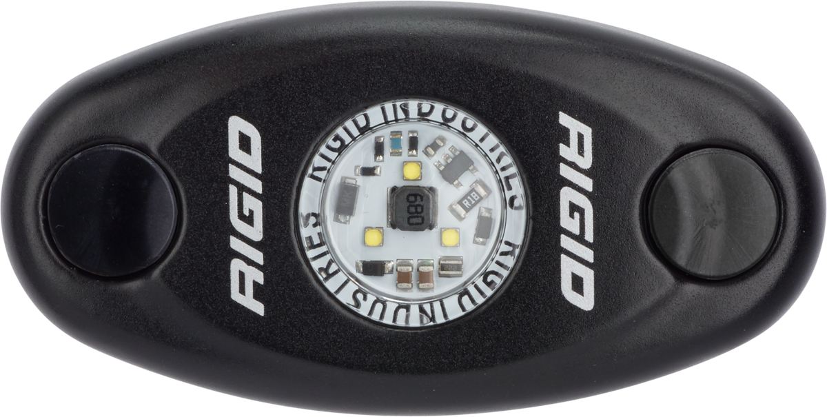 RIGID A-Series LED Light, High Power, Amber, Black Housing, Single - 480333