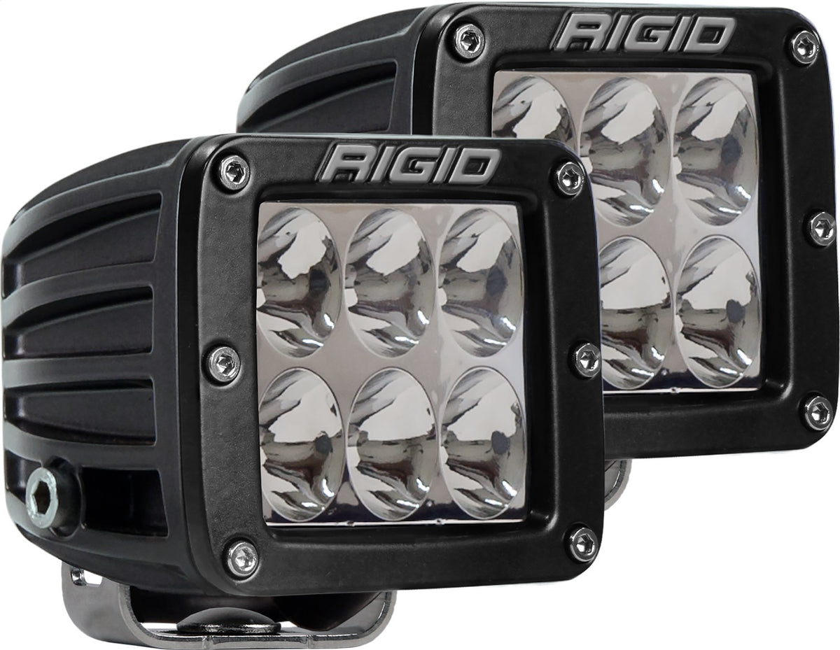 RIGID D-Series PRO LED Light, Driving Optic, Surface Mount, Black Housing, Pair - 502313