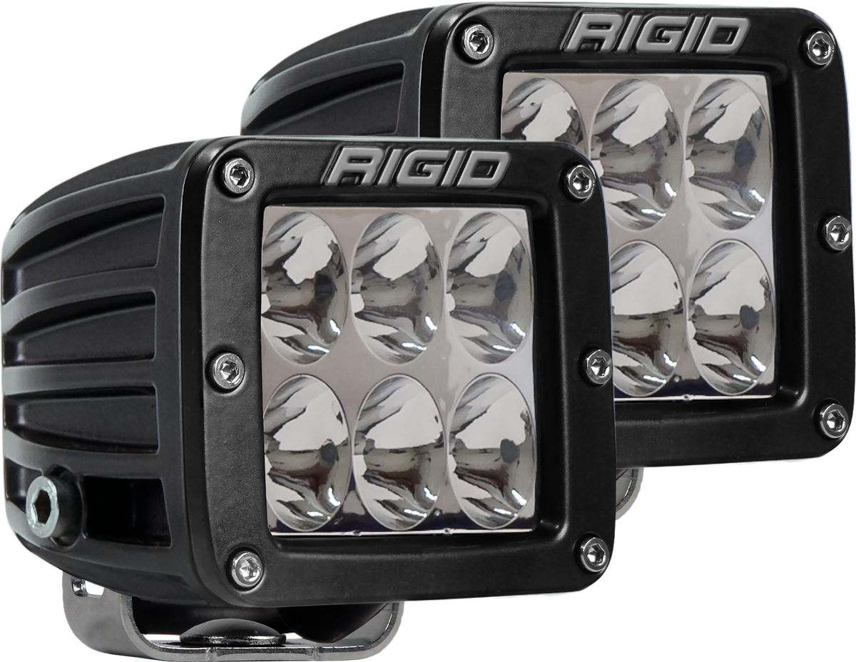 RIGID D-Series PRO LED Light, Driving Optic, Surface Mount, Black Housing, Pair - 502313