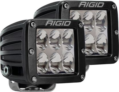 RIGID D-Series PRO LED Light, Driving Optic, Surface Mount, Black Housing, Pair - 502313
