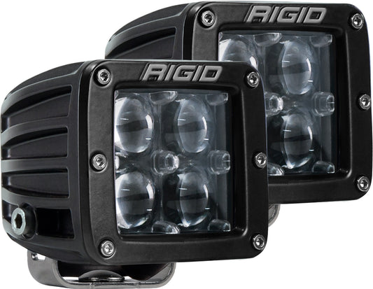RIGID D-Series PRO LED Light, Hyperspot Optic, Surface Mount, Black Housing, Pair - 504713