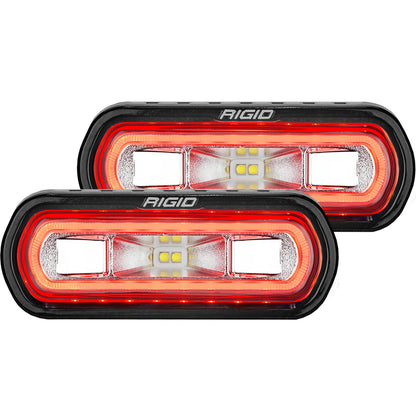 RIGID SR-L Series Off-Road Spreader Pod, 3 Wire, Surface Mount, Red Halo, Pair - 53122