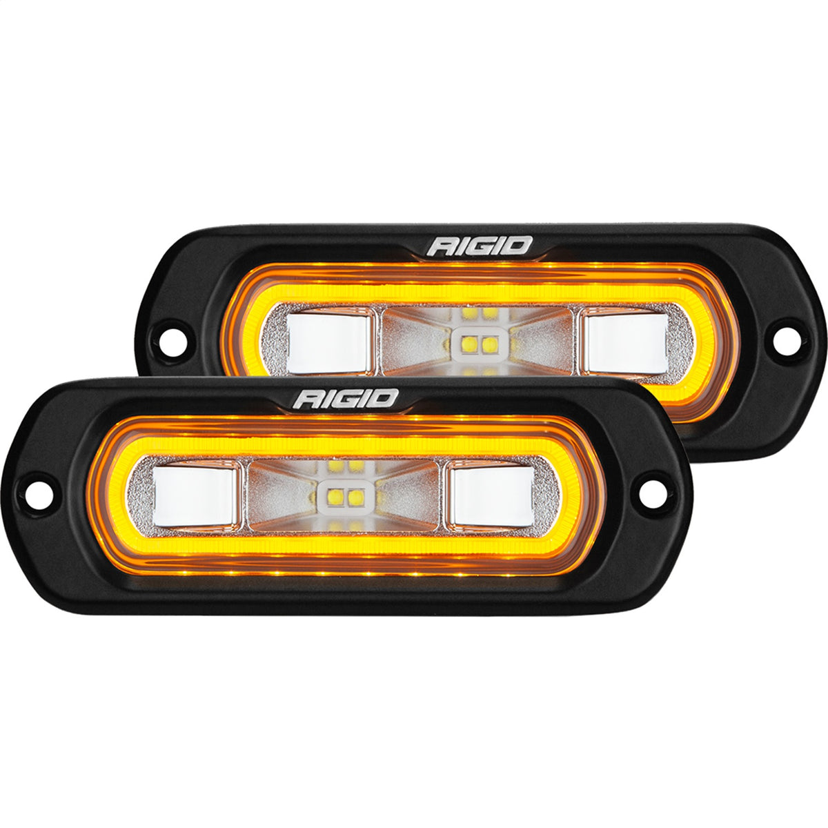 RIGID SR-L Series Off-Road Spreader Pod, Flush Mount, Red Halo, Pair - 53222