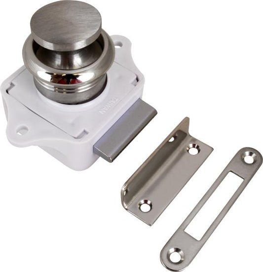 Push Button Rim Latch - Stainless - 225300-1