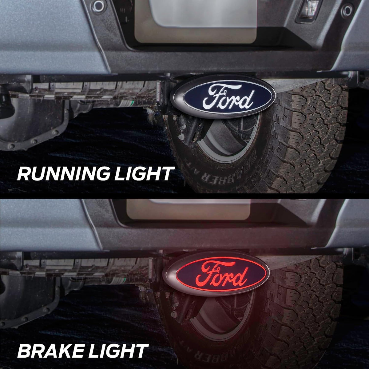 Sawtooth Parts Co Plasticolor 002317R01 Ford LED Lighted Hitch Cover