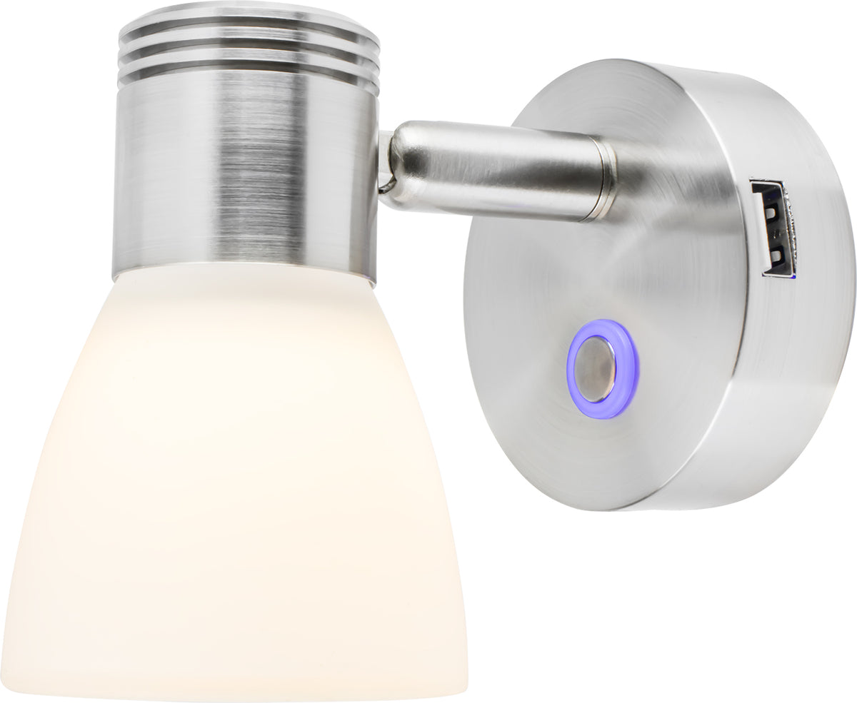 Led Cabin/Reading Light With Touch Dimmer & Usb Port - 400715-3