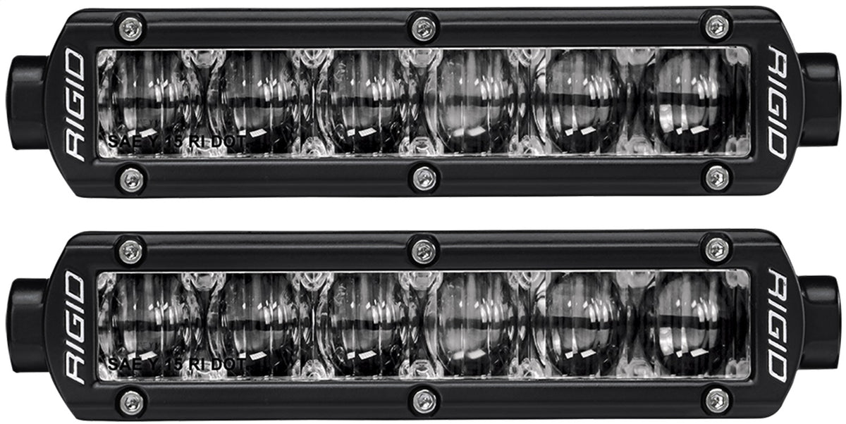 RIGID SR-Series DOT/SAE J583 6 Inch White LED Fog Light, PAIR - 906703