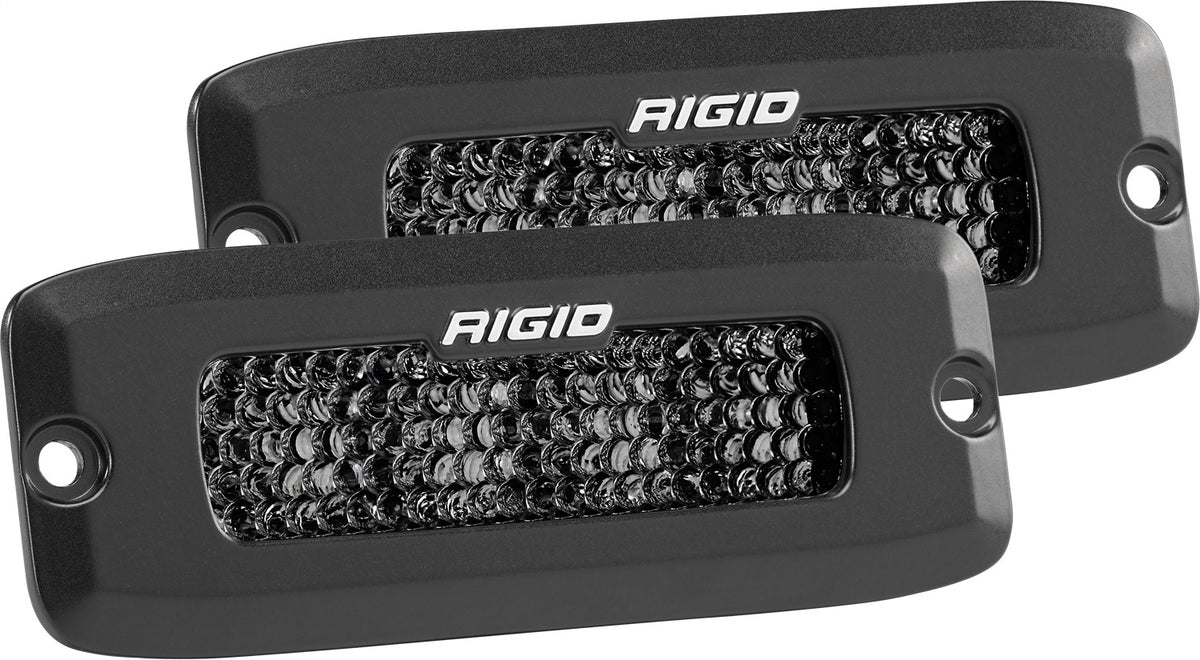 RIGID SR-Q Series PRO Midnight Edition, Spot Diffused, Flush Mount, Pair - 925513BLK