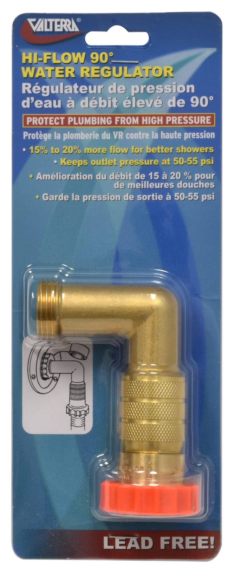 Valterra A01-2222VP Hi-Flow 90° RV Water Regulator - image 2