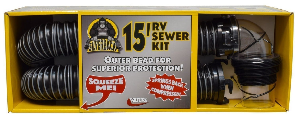 Valterra D04-0650 Silverback 15' RV Sewer Hose Kit - image 1