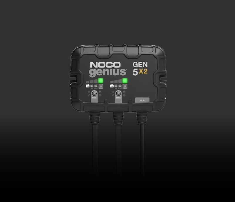 NOCO GEN5X2 10-Amp Onboard Battery Charger – Dual Bank, 12V