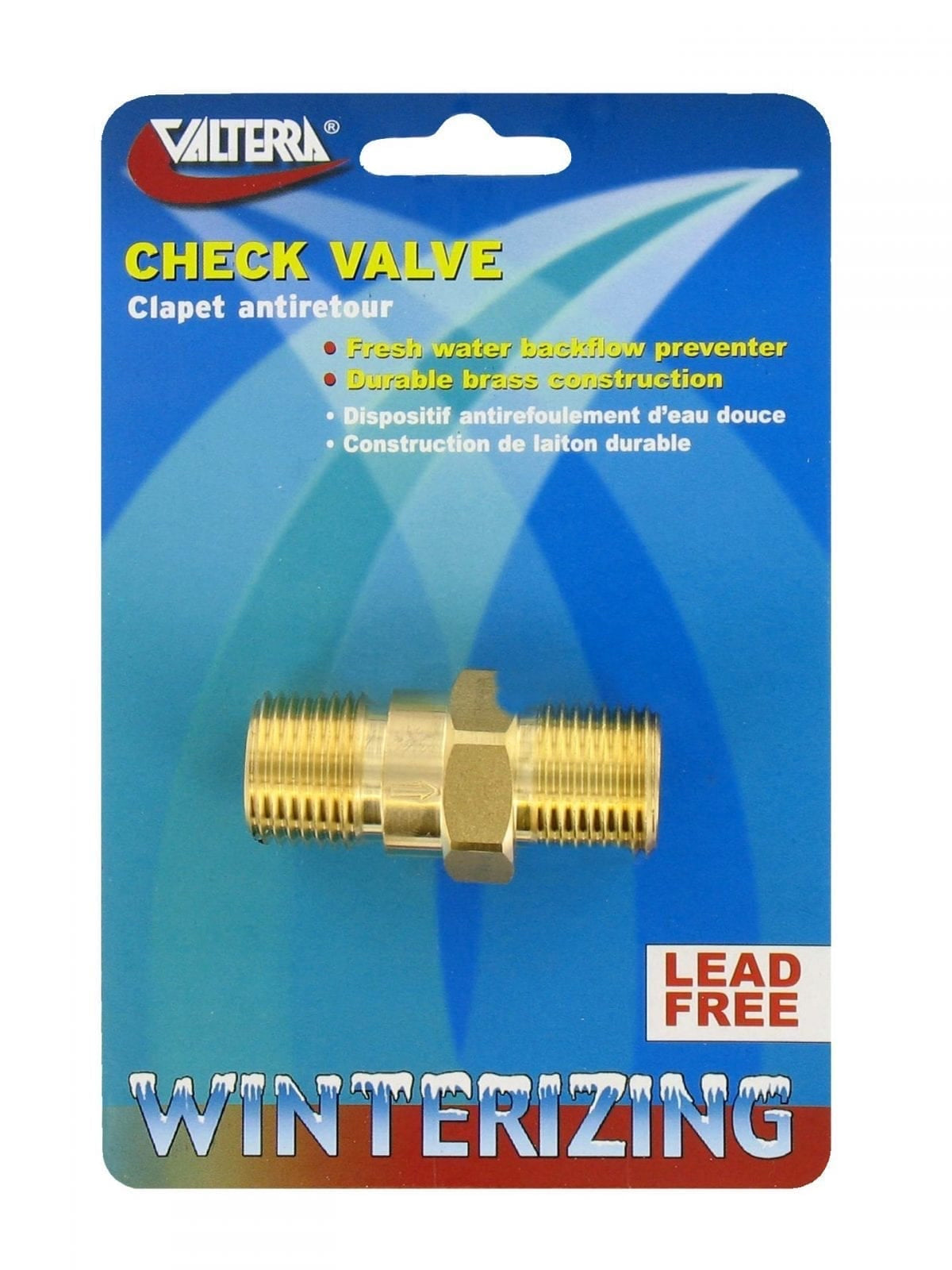 Valterra P23415LFVP 1/2" Lead-Free Brass Check Valve - image 1