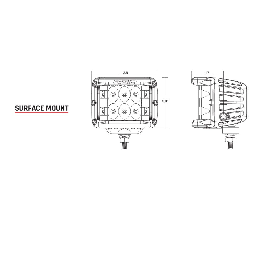 RIGID 2022+ Toyota Tundra D-SS Series A-Pillar Lighting Kit - 46808