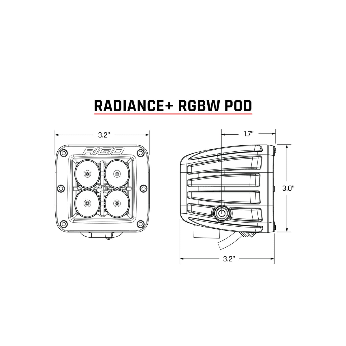 RIGID Radiance+ Pod RGBW - 202053