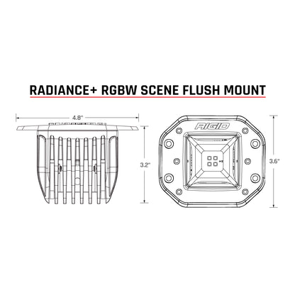 RIGID Radiance+ Scene RGBW Flush Mount - 682153
