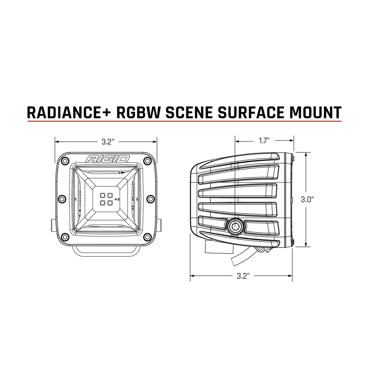 RIGID Radiance+ Scene RGBW Surface Mount - 682053