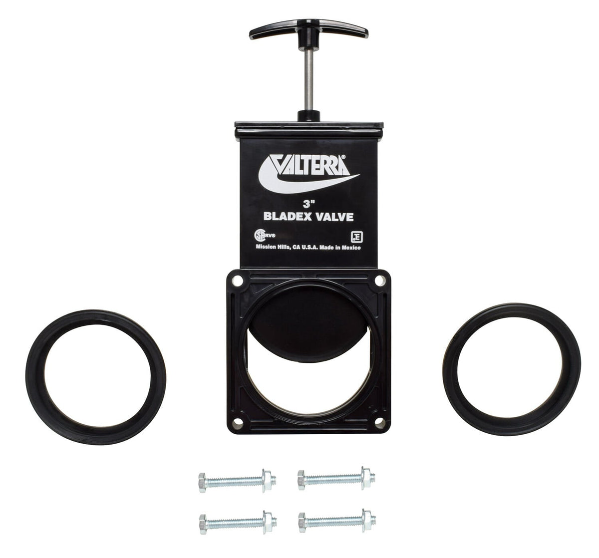 Valterra T1003VPM Bladex 3" Waste Valve Body - Metal Handle - image 2