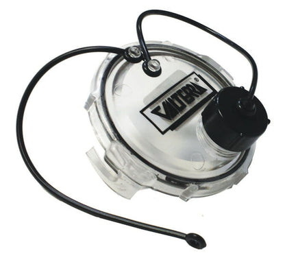 Valterra T1020-1CLR Clear 3" Waste Valve Cap with 3/4" Hose Connection - image 1