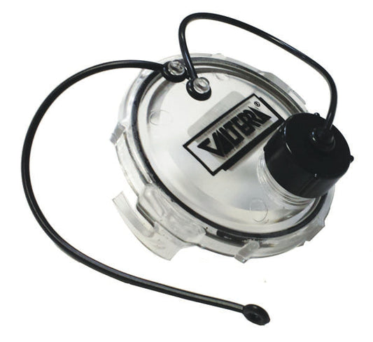 Valterra T1020-1CLR Clear 3" Waste Valve Cap with 3/4" Hose Connection - image 1