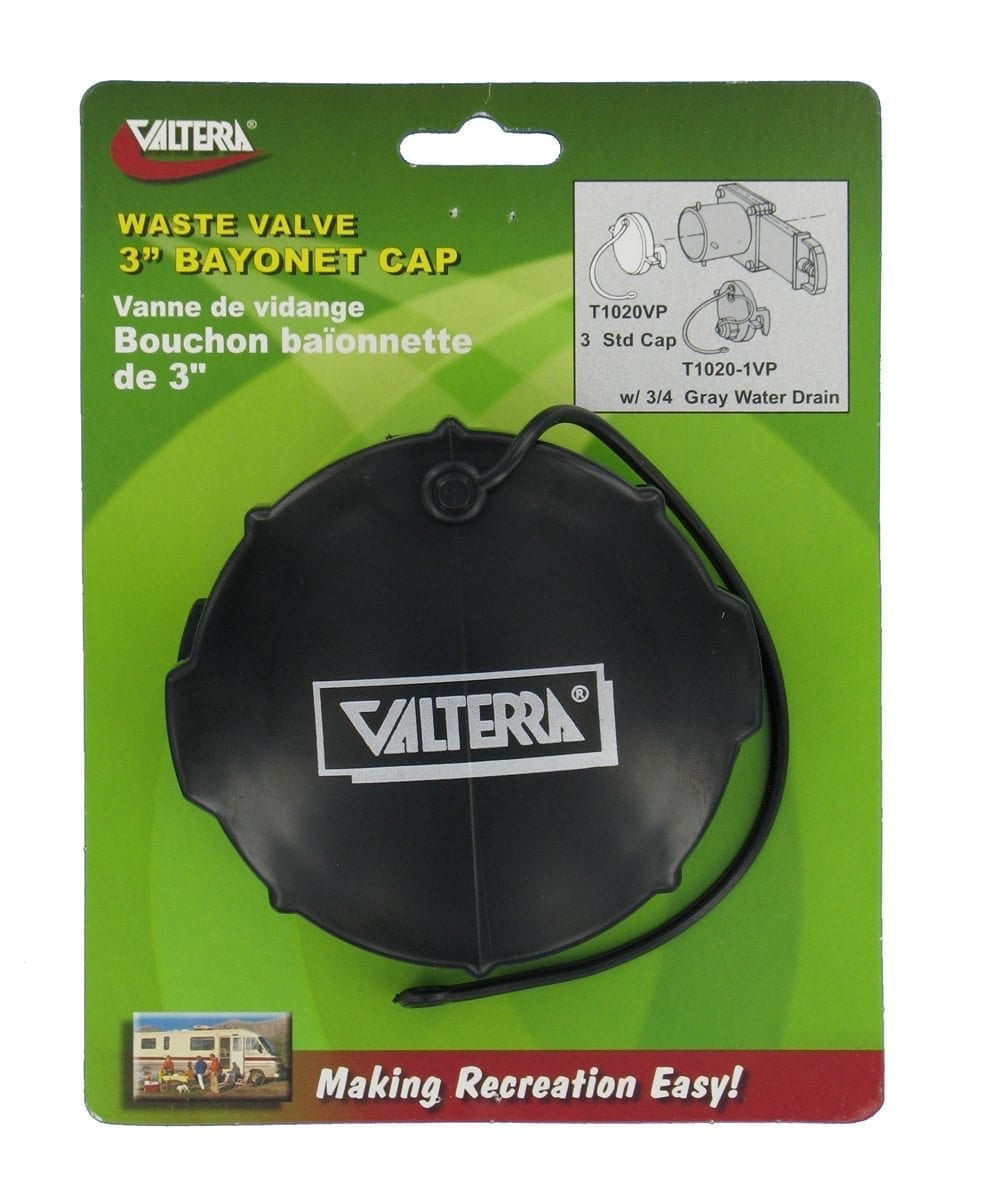 Valterra T1020VP 3" RV Waste Valve Termination Cap - image 1