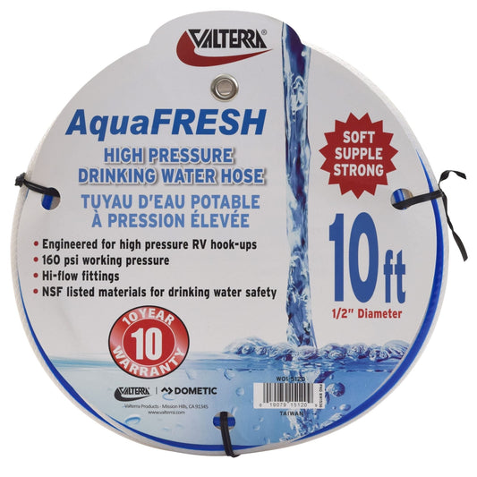 Valterra W01-5120 1/2" x 10' Drinking Water Hose - White - image 1