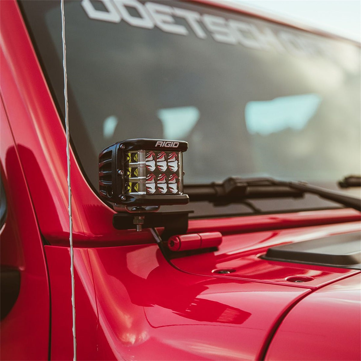 RIGID 18-21 Jeep Wrangler JL A-Pillar Mount, Fits D-Series, D-SS, Ignite, Pair - 41659